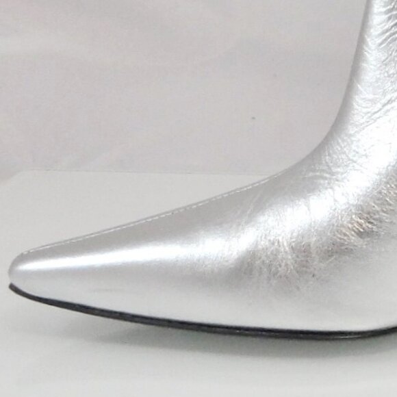 NIB$1375 Givenchy G Cube Metallic High Heels Point Toe Ankle Booties 37.5 7.5 - Picture 14 of 16